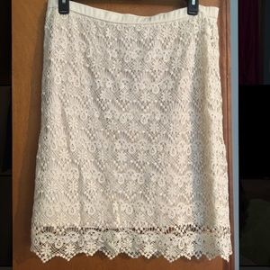 Off White Lacy Skirt